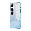 For Honor Play 40 Gradient Glitter Powder Electroplated Phone Case(Blue)