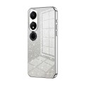 For Honor Play 40 Gradient Glitter Powder Electroplated Phone Case(Silver)