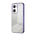 For Honor Play 40 Plus Gradient Glitter Powder Electroplated Phone Case(Purple)
