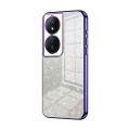 For Honor Play 50 Plus Gradient Glitter Powder Electroplated Phone Case(Purple)