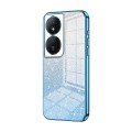 For Honor Play 50 Plus Gradient Glitter Powder Electroplated Phone Case(Blue)