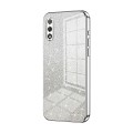 For Honor 9X Gradient Glitter Powder Electroplated Phone Case(Silver)