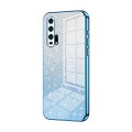 For Honor 20 Pro Gradient Glitter Powder Electroplated Phone Case(Blue)