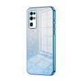 For Honor 30 Gradient Glitter Powder Electroplated Phone Case(Blue)