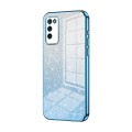 For Honor 30 Youth Gradient Glitter Powder Electroplated Phone Case(Blue)