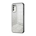 For Honor 30 Youth Gradient Glitter Powder Electroplated Phone Case(Black)