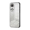 For Honor 50 / Huawei nova 9 Gradient Glitter Powder Electroplated Phone Case(Black)