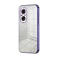 For Honor 50 SE Gradient Glitter Powder Electroplated Phone Case(Purple)