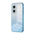 For Honor 50 SE Gradient Glitter Powder Electroplated Phone Case(Blue)