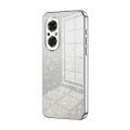 For Honor 50 SE Gradient Glitter Powder Electroplated Phone Case(Silver)
