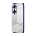 For Honor 60 Gradient Glitter Powder Electroplated Phone Case(Purple)