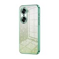 For Honor 60 Gradient Glitter Powder Electroplated Phone Case(Green)