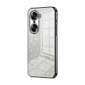 For Honor 60 Gradient Glitter Powder Electroplated Phone Case(Black)