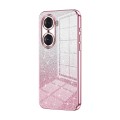 For Honor 60 Pro Gradient Glitter Powder Electroplated Phone Case(Pink)