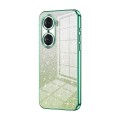 For Honor 60 Pro Gradient Glitter Powder Electroplated Phone Case(Green)
