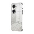 For Honor 60 Pro Gradient Glitter Powder Electroplated Phone Case(Silver)