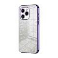 For Honor 60 SE Gradient Glitter Powder Electroplated Phone Case(Purple)