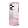 For Honor 60 SE Gradient Glitter Powder Electroplated Phone Case(Pink)