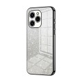 For Honor 60 SE Gradient Glitter Powder Electroplated Phone Case(Black)