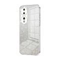 For Honor 70 Gradient Glitter Powder Electroplated Phone Case(Transparent)