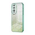 For Honor 70 Gradient Glitter Powder Electroplated Phone Case(Green)