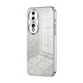 For Honor 70 Gradient Glitter Powder Electroplated Phone Case(Silver)