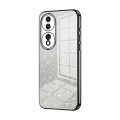 For Honor 70 Gradient Glitter Powder Electroplated Phone Case(Black)