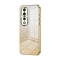 For Honor 70 Pro / 70 Pro+ Gradient Glitter Powder Electroplated Phone Case(Gold)