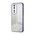 For Honor 80 Gradient Glitter Powder Electroplated Phone Case(Purple)