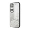 For Honor 80 Pro Gradient Glitter Powder Electroplated Phone Case(Black)
