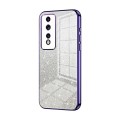 For Honor 80 GT Gradient Glitter Powder Electroplated Phone Case(Purple)