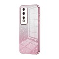 For Honor 80 GT Gradient Glitter Powder Electroplated Phone Case(Pink)
