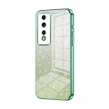 For Honor 80 GT Gradient Glitter Powder Electroplated Phone Case(Green)