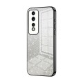 For Honor 80 GT Gradient Glitter Powder Electroplated Phone Case(Black)