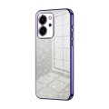 For Honor 80 SE Gradient Glitter Powder Electroplated Phone Case(Purple)