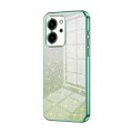 For Honor 80 SE Gradient Glitter Powder Electroplated Phone Case(Green)