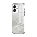 For Honor 80 SE Gradient Glitter Powder Electroplated Phone Case(Silver)