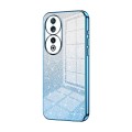 For Honor 90 Gradient Glitter Powder Electroplated Phone Case(Blue)