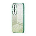 For Honor 90 Gradient Glitter Powder Electroplated Phone Case(Green)