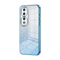 For Honor 90 Pro Gradient Glitter Powder Electroplated Phone Case(Blue)