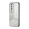 For Honor 90 Pro Gradient Glitter Powder Electroplated Phone Case(Black)