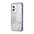 For Honor 100 Gradient Glitter Powder Electroplated Phone Case(Purple)