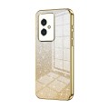 For Honor 100 Gradient Glitter Powder Electroplated Phone Case(Gold)
