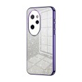 For Honor 100 Pro Gradient Glitter Powder Electroplated Phone Case(Purple)