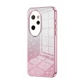 For Honor 100 Pro Gradient Glitter Powder Electroplated Phone Case(Pink)