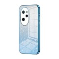 For Honor 100 Pro Gradient Glitter Powder Electroplated Phone Case(Blue)