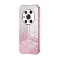 For Honor Magic3 Gradient Glitter Powder Electroplated Phone Case(Pink)