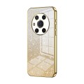 For Honor Magic3 Gradient Glitter Powder Electroplated Phone Case(Gold)