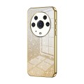 For Honor Magic3 Pro Gradient Glitter Powder Electroplated Phone Case(Gold)