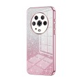 For Honor Magic4 Gradient Glitter Powder Electroplated Phone Case(Pink)
